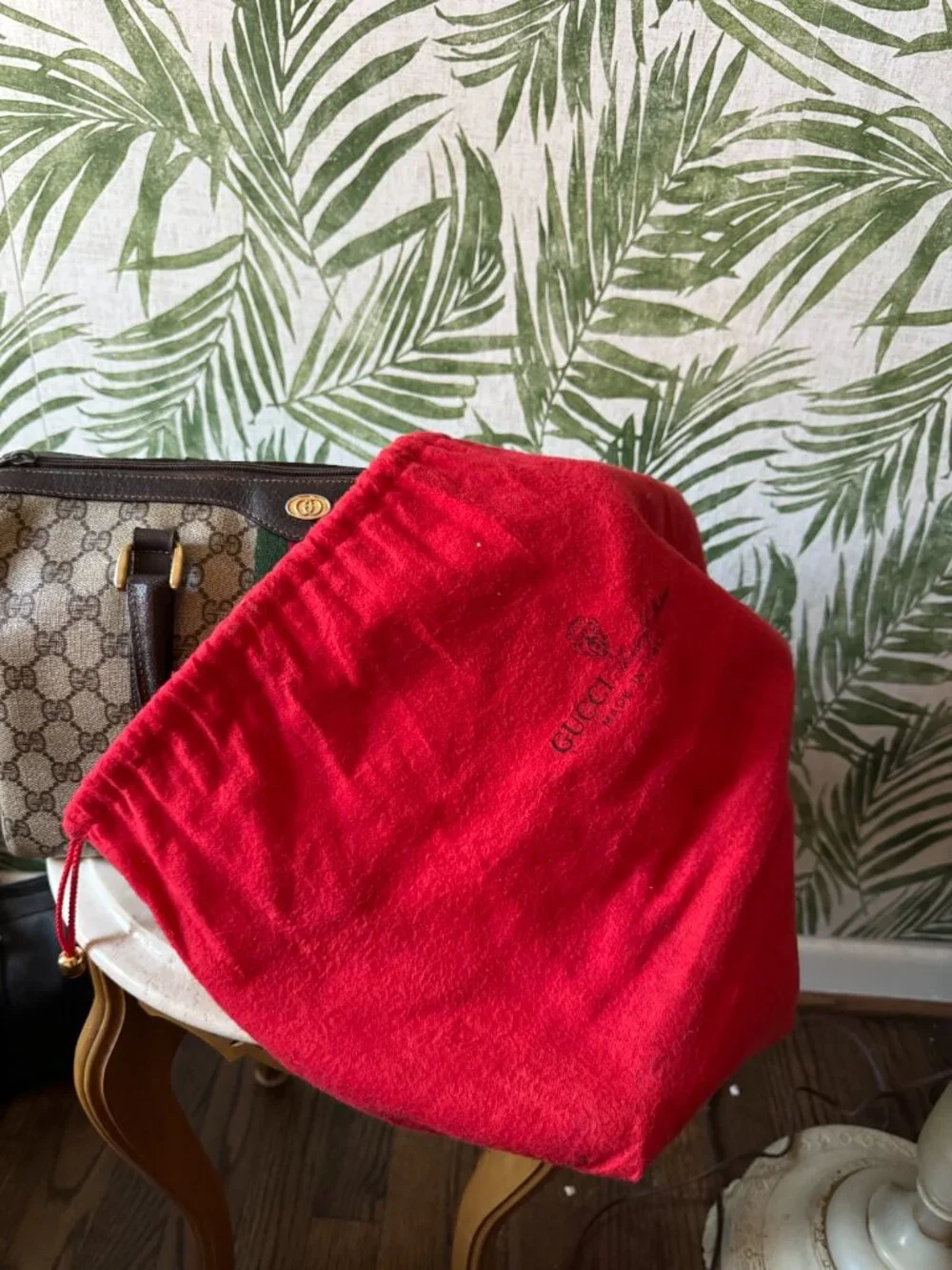 Vintage Gucci GG Monogram Web Stripe Boston Satchel - Picture 14 of 16